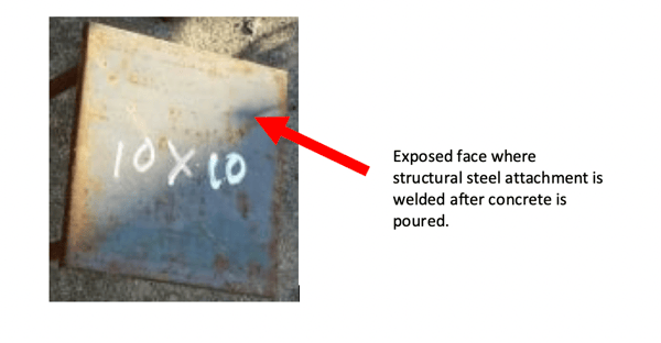 Example of a Traditional Welded Concrete Embed Plate