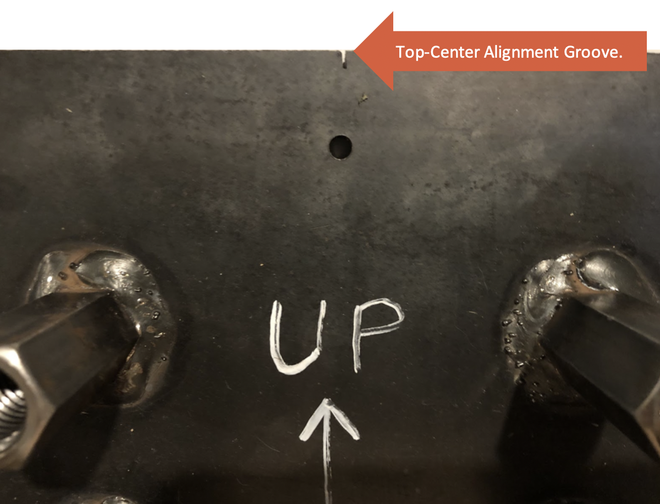 Steel Embed Top-Center Alignment Groove