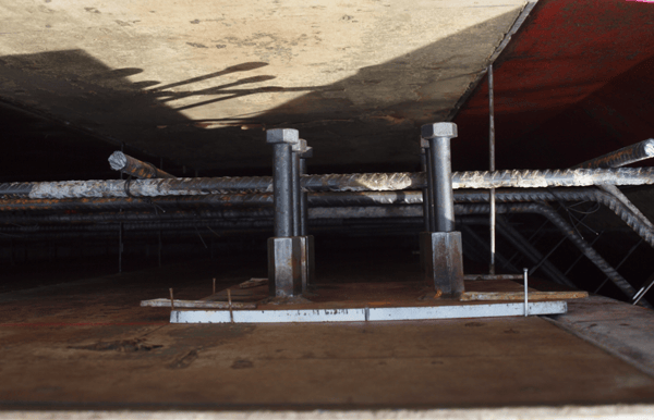 Steel Embeds Concrete Pour